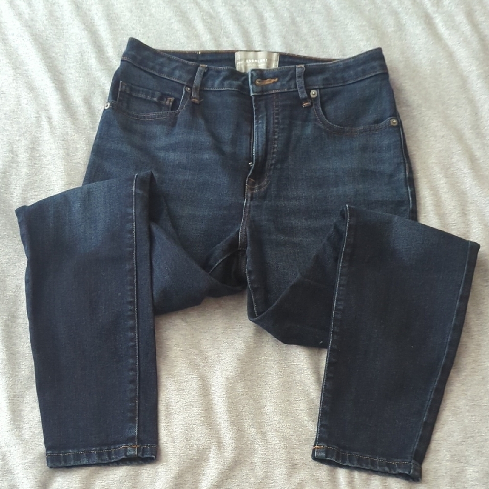 Everlane Curvy High Rise Navy Skinny Jeans